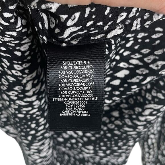 Alice + Olivia Willa Cutout Blouson Sleeve Top Modern Black and White Size Large - Picture 16 of 16